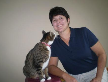 Dr. Kari Krause with cat